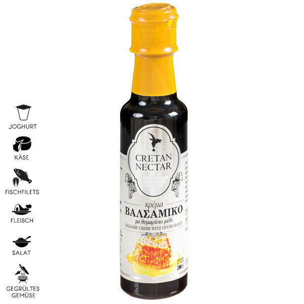 Cretan Nectar Balsamico Creme mit Thymianhonig - 200 ml.
