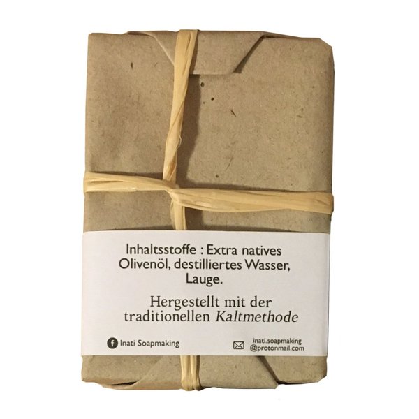 Inati Handgefertigte Olivenöl-Seife - 80-90 g.  (unverpackt)